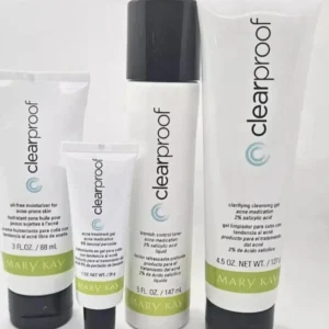 Mary Kay ClearProof Acne System – Kit com 4 produtos. NOVO, em tamanho completo e lacrado de fábrica.
