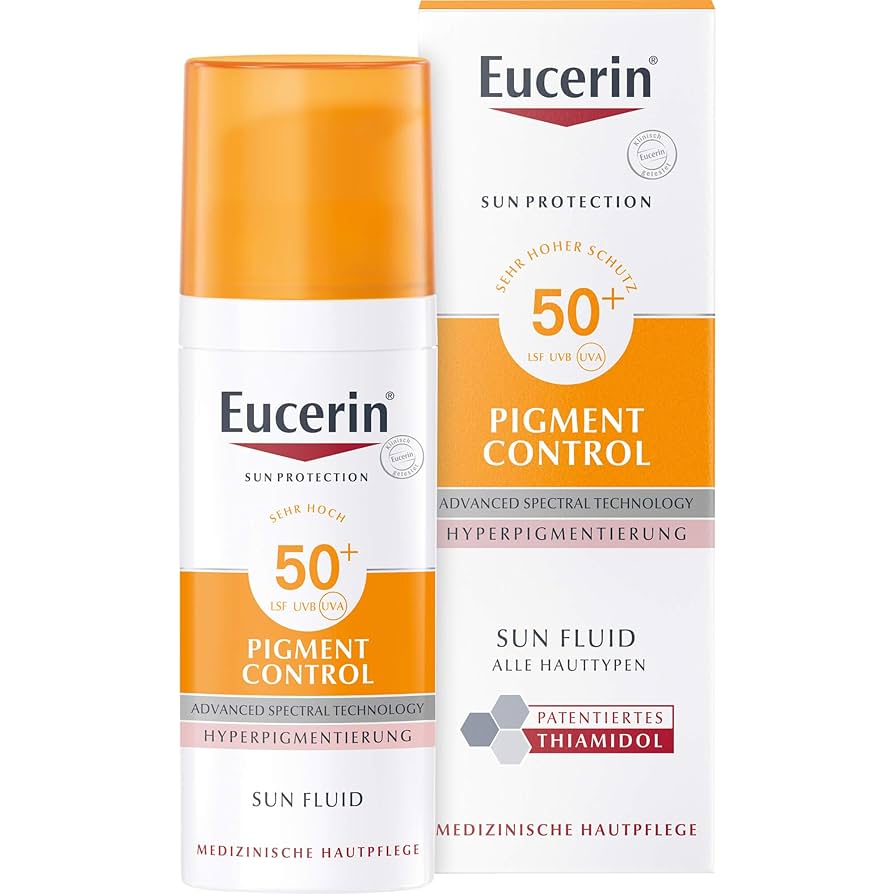 Eucerin Sun Fluid Pigment Control FPS 50 – 50ml | Protetor Solar Facial Anti-Manchas com Thiamidol®