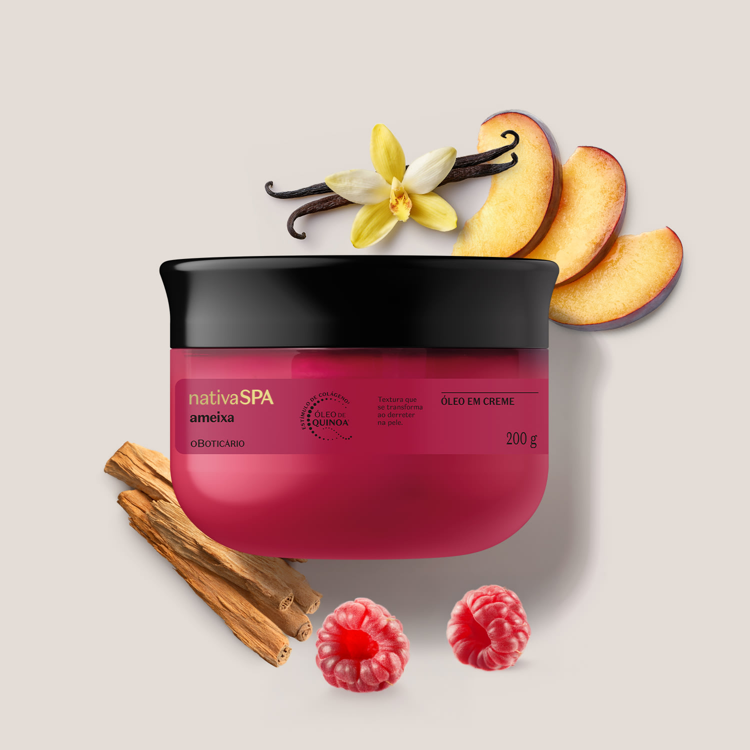 Óleo Em Creme Corporal Nativa Spa Ameixa 200g