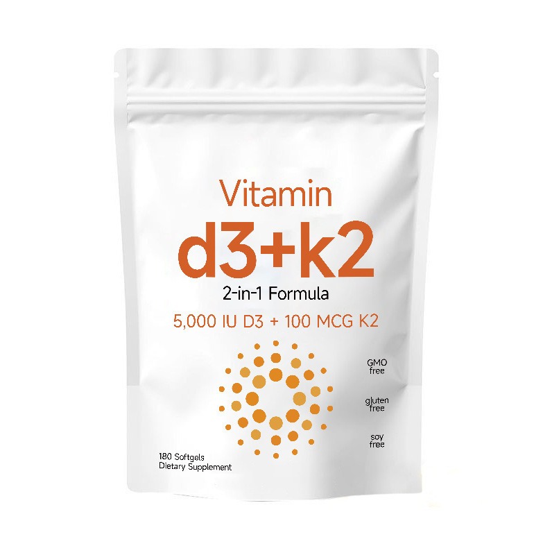 Vitamin D3 + K2 2‑in‑1 – 5.000 IU D3 + 100 µg K2 | 180 Softgels – Suplemento Natural Completo