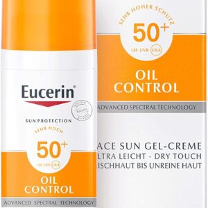 Eucerin Sun Gel-Cream Oil Control FPS 50+ (50 ml) | Protetor Solar Facial para Pele Oleosa e Acneica