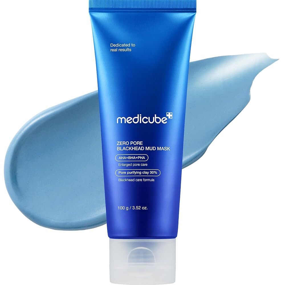 Medicube Zero Pore Blackhead Mud Mask – 100 g | Limpeza Profunda, Poros Menores e Pele Suave em 3 Minutos