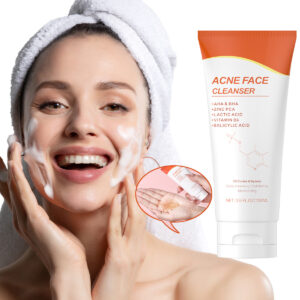 Aha Gel de Limpeza Facial para Acne, Cicatriz de Acne para Controlo de Óleo, Limpeza para Acne, Limpeza de Poros, Purificação Profunda, Pele para Acne, Bolhas de Limpeza